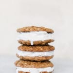 Sprouted oat cookie ice cream sandwiches