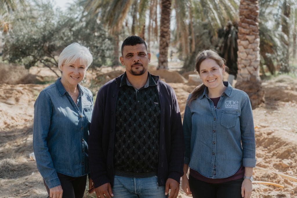 Kathy and Alonna meet one of Boudjebel Dates farmers on our farmer video shoot in Tunisia in early 2020