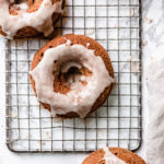 Baked Cinnamon Donuts with Maple Glaze - Close Up