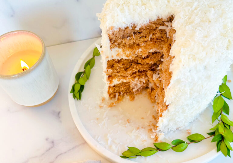 Coconut Header Winter White Coconut Layer Cake - One Degree Organics