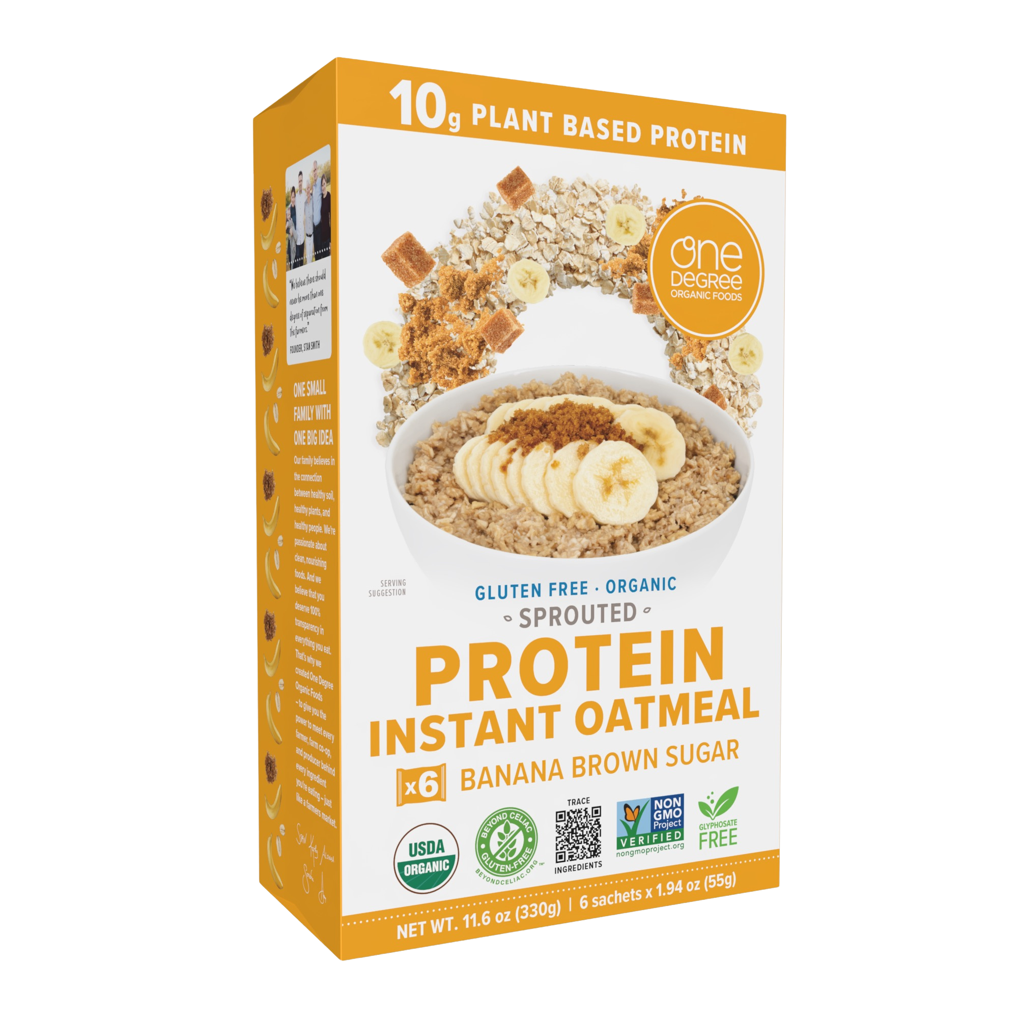Banana Brown Sugar Protein Oatmeal - One Degree Organics